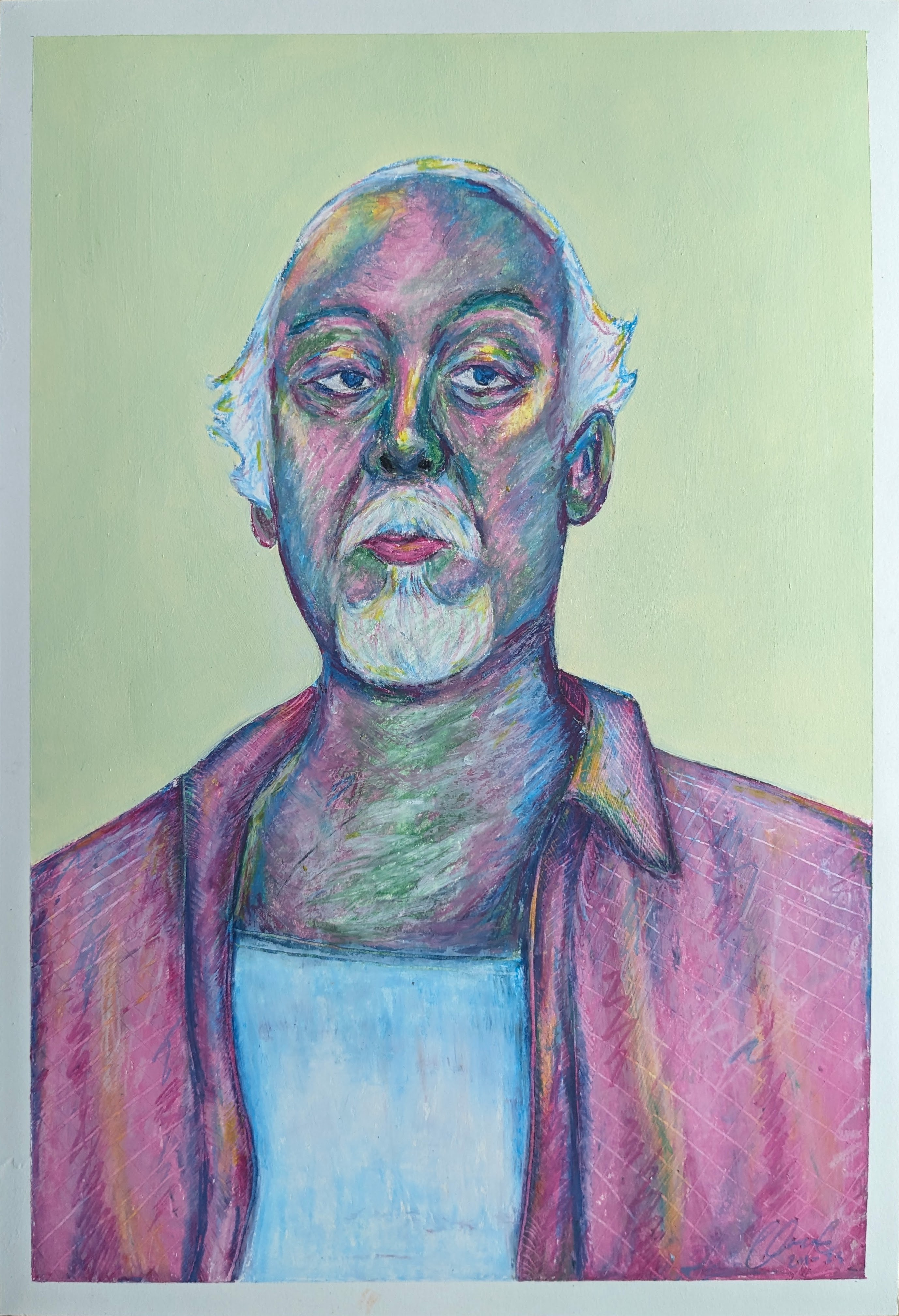 Portrait in Oil Pastel